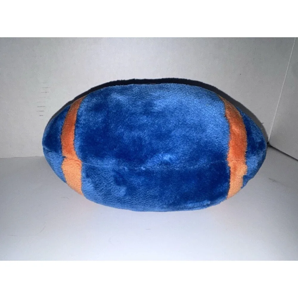 Vintage KenTex Clemson Tigers Plush Football 11” Blue Orange NCAA Paw Logo